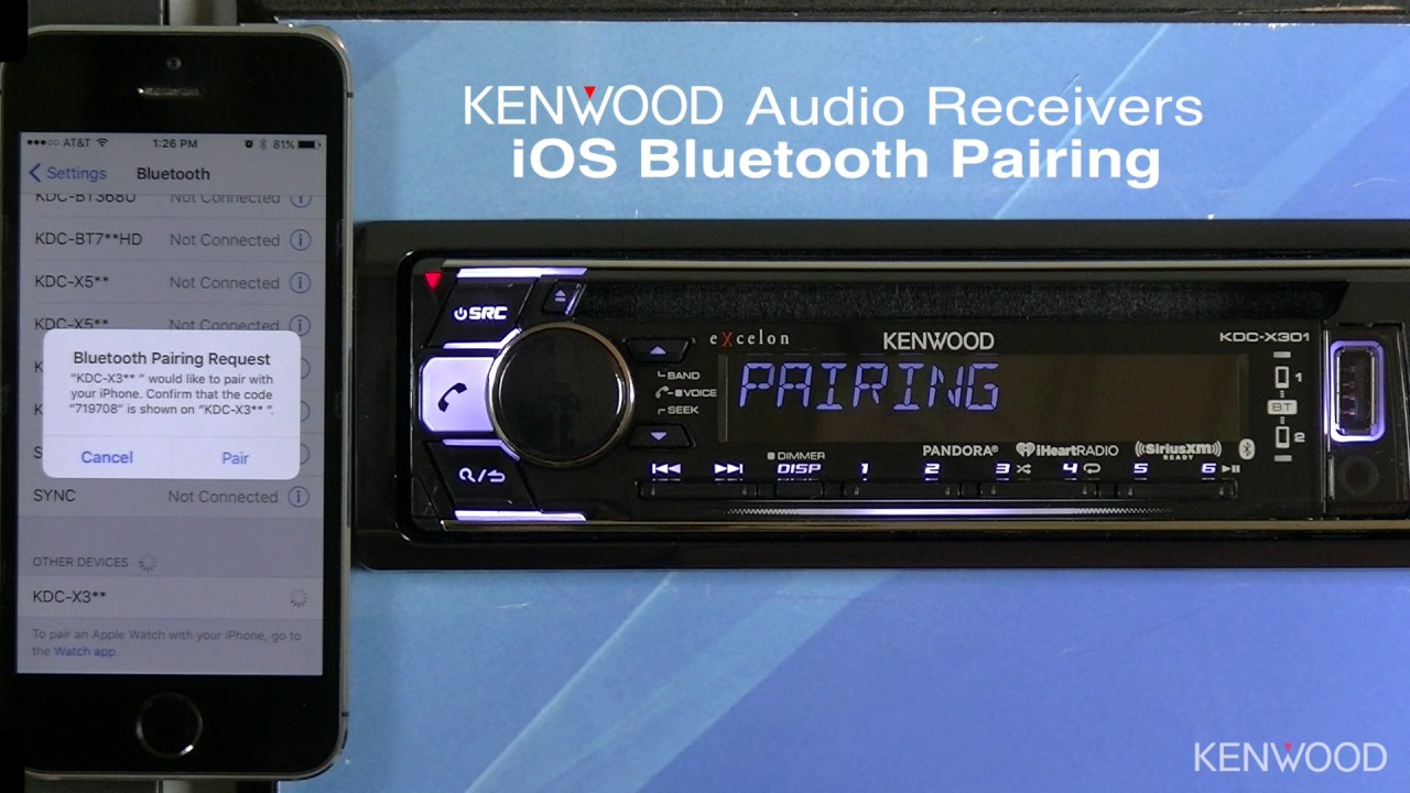 Kenwood Excelon Kdc X301 Ios Bluetooth Pairing For 2017 Audio with dimensions 1280 X 720