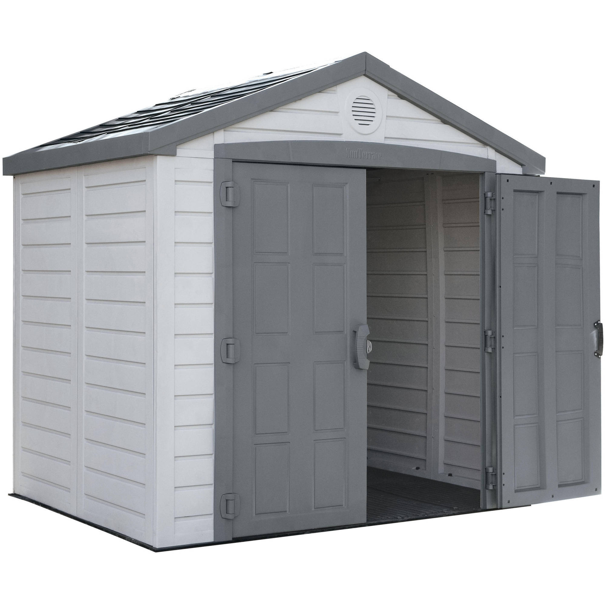 Keter 8 X 6 Sunterrace Resin Storage Shed Beige Walmart for dimensions 2000 X 2000