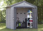 Keter 8 X 6 Sunterrace Resin Storage Shed Beige Walmart with dimensions 2000 X 2000