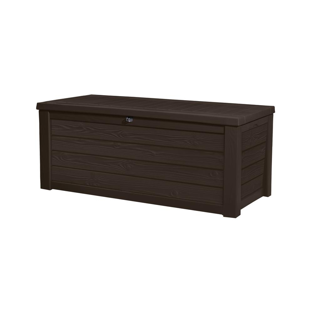 Keter Westwood 150 Gal Resin Deck Box In Espresso Brown 231666 within dimensions 1000 X 1000