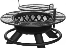 King Ranch Fire Pit With Grilling Grate Srfp96 Big Horn Outdoors throughout sizing 1000 X 824