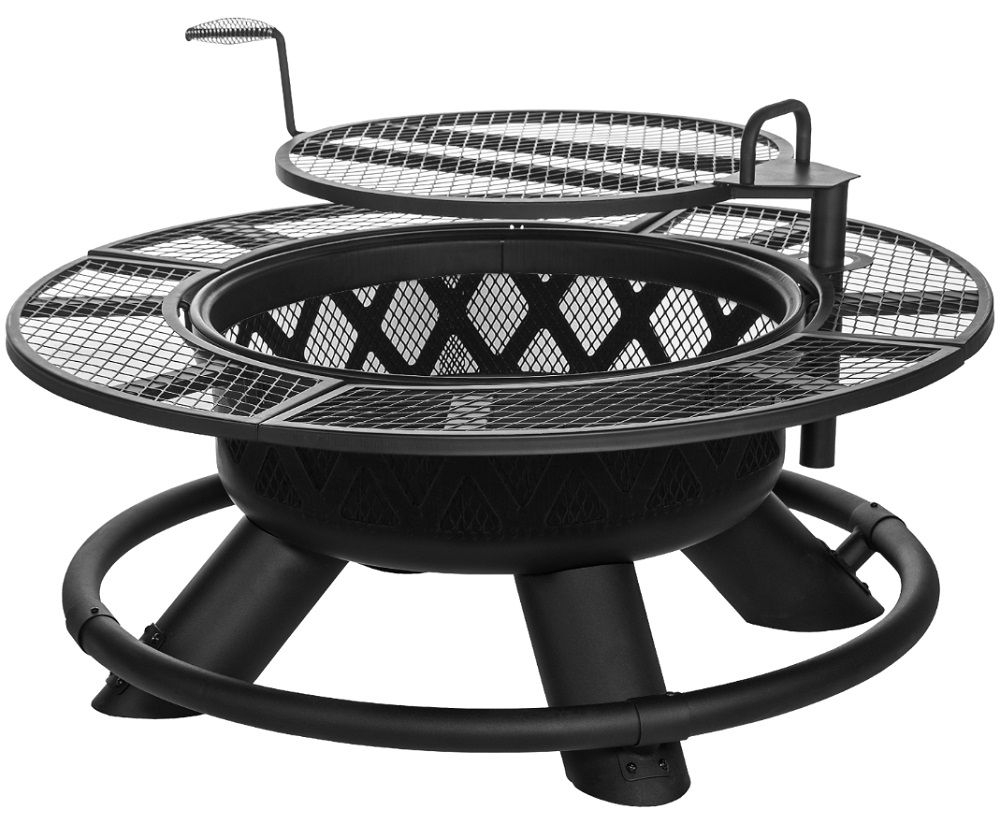 King Ranch Fire Pit With Grilling Grate Srfp96 Big Horn Outdoors throughout sizing 1000 X 824