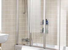 Lakes Classic Triple Panel Silver Framed Bath Screen 1390mm Ss80 05 within proportions 1350 X 1750