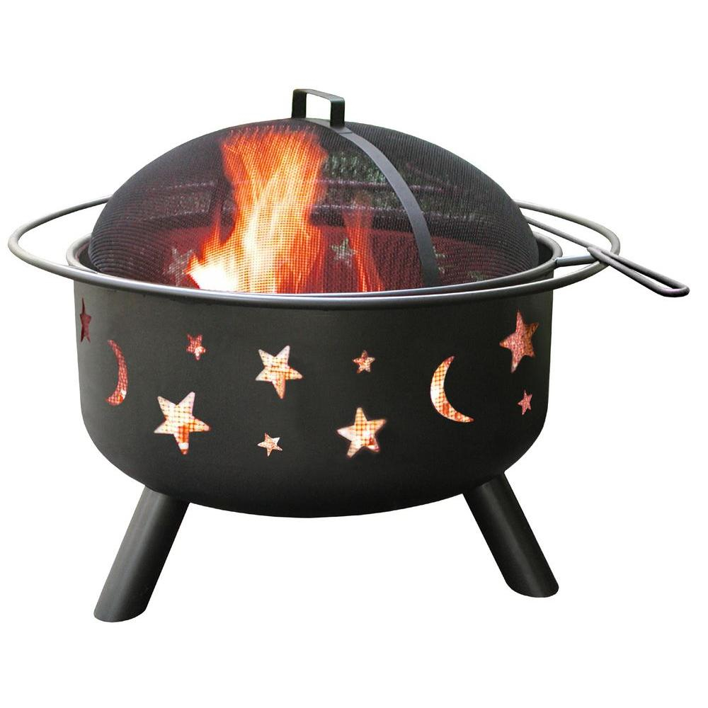 Landmann 24 In Big Sky Stars And Moons Fire Pit In Black With throughout dimensions 1000 X 1000