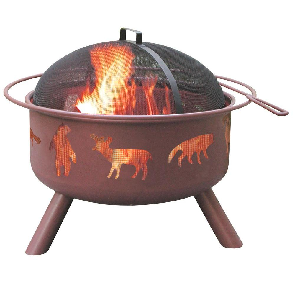 Landmann 24 In Big Sky Wildlife Fire Pit In Georgia Clay With intended for dimensions 1000 X 1000
