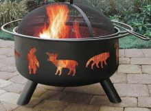 Landmann Usa Big Sky 295 In W Black Steel Wood Burning Fire Pit At in measurements 900 X 900