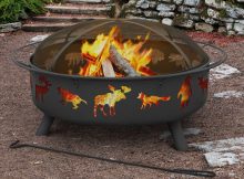 Landmann Usa Super Sky 43 In W Black Steel Wood Burning Fire Pit At with proportions 900 X 900