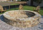Large Fire Pit Round Stone Fire Pit And Bench With Large Wooden for dimensions 1280 X 960