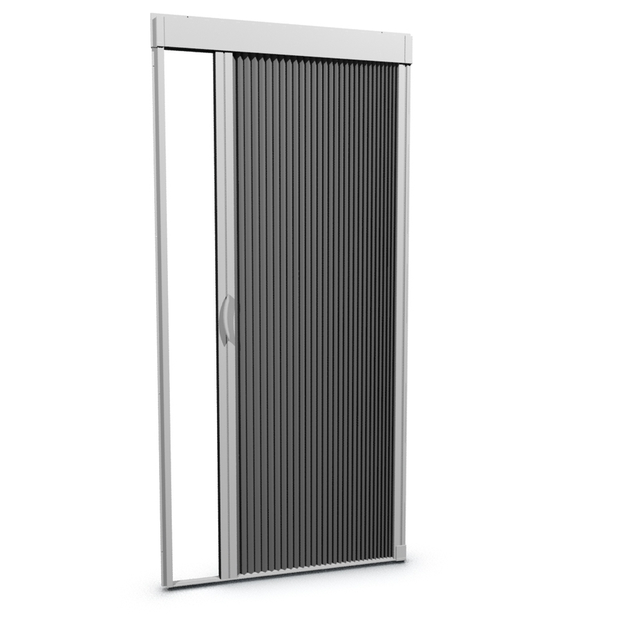 Larson Inspire White Aluminum Retractable Curtain Screen Door regarding sizing 900 X 900