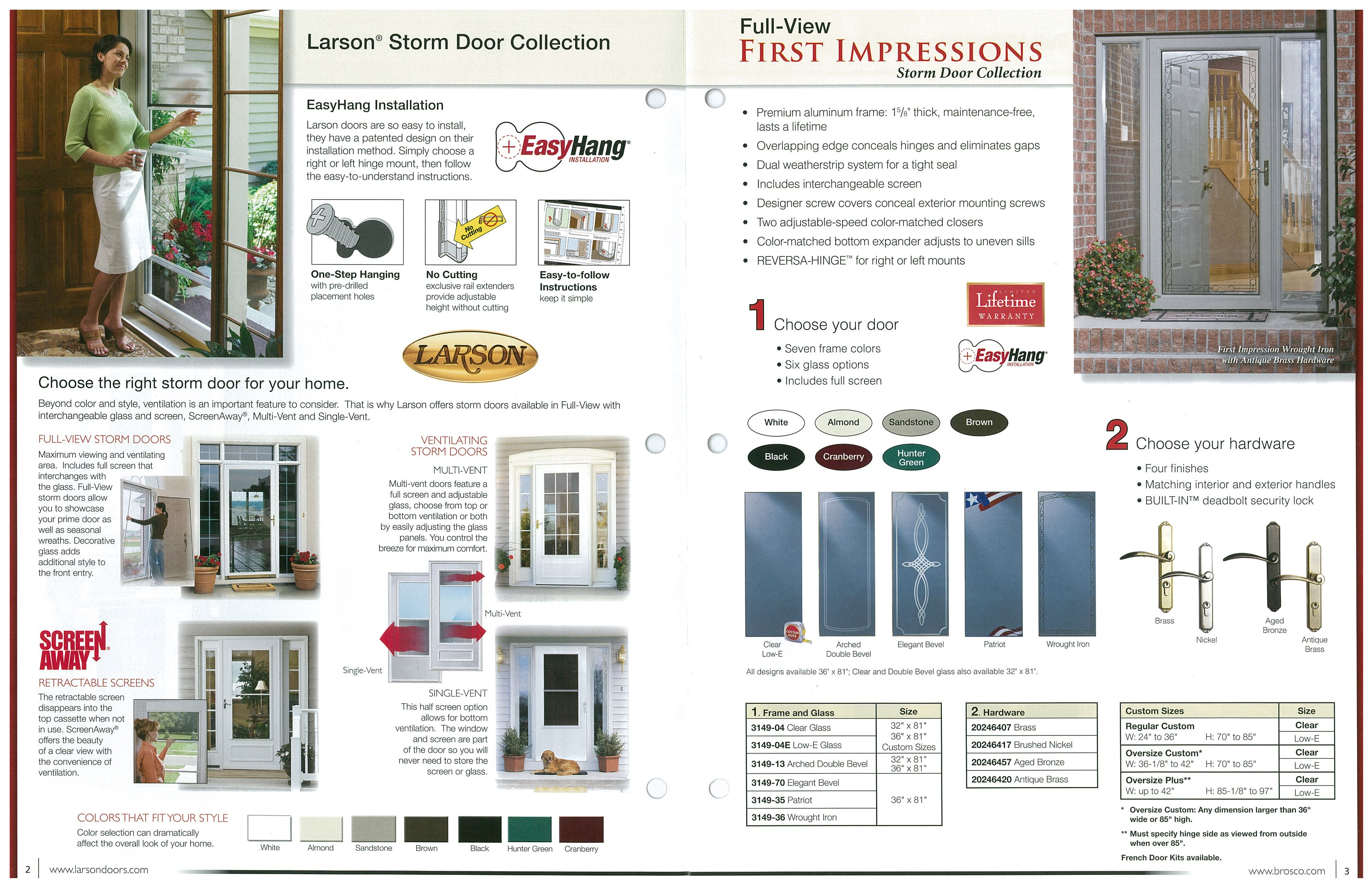 Larson Storm Doors throughout size 3400 X 2200