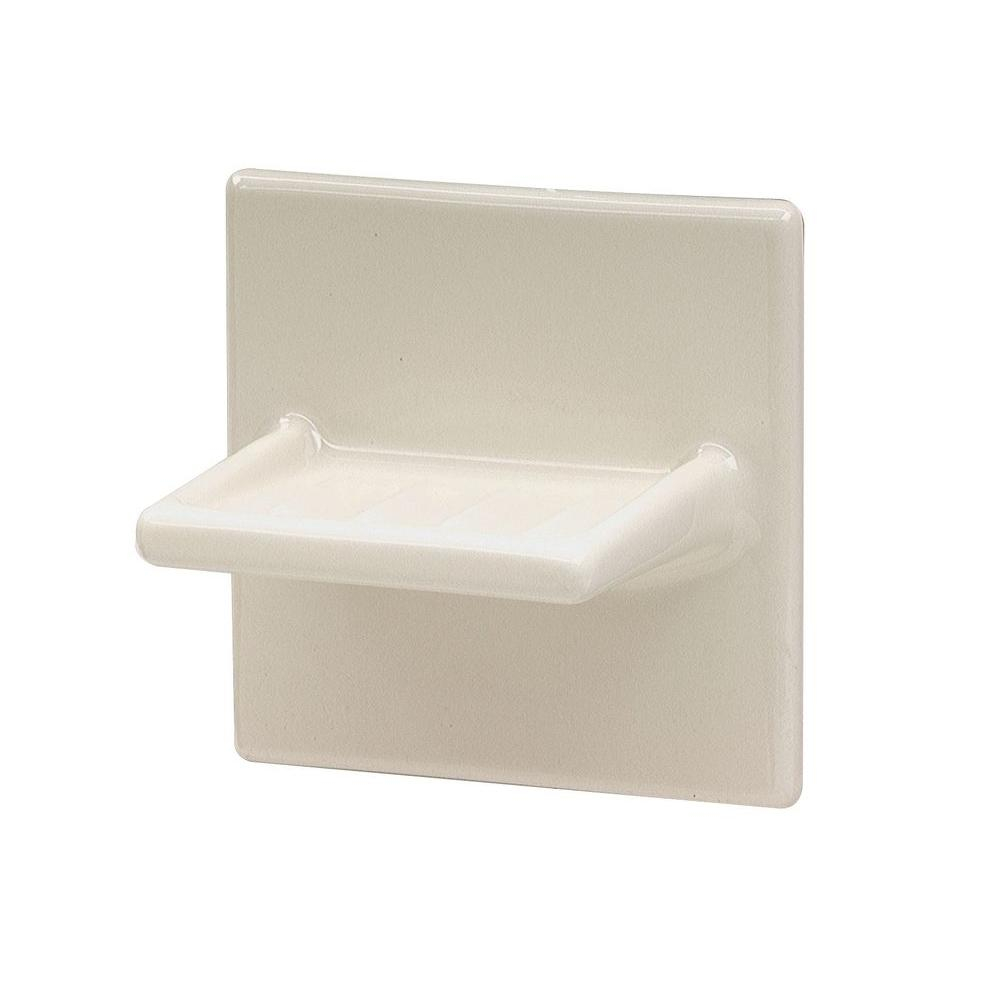 Lenape 4 In X 4 In Wall Mounted Bone Ceramic Soap Dish 1803b The with dimensions 1000 X 1000