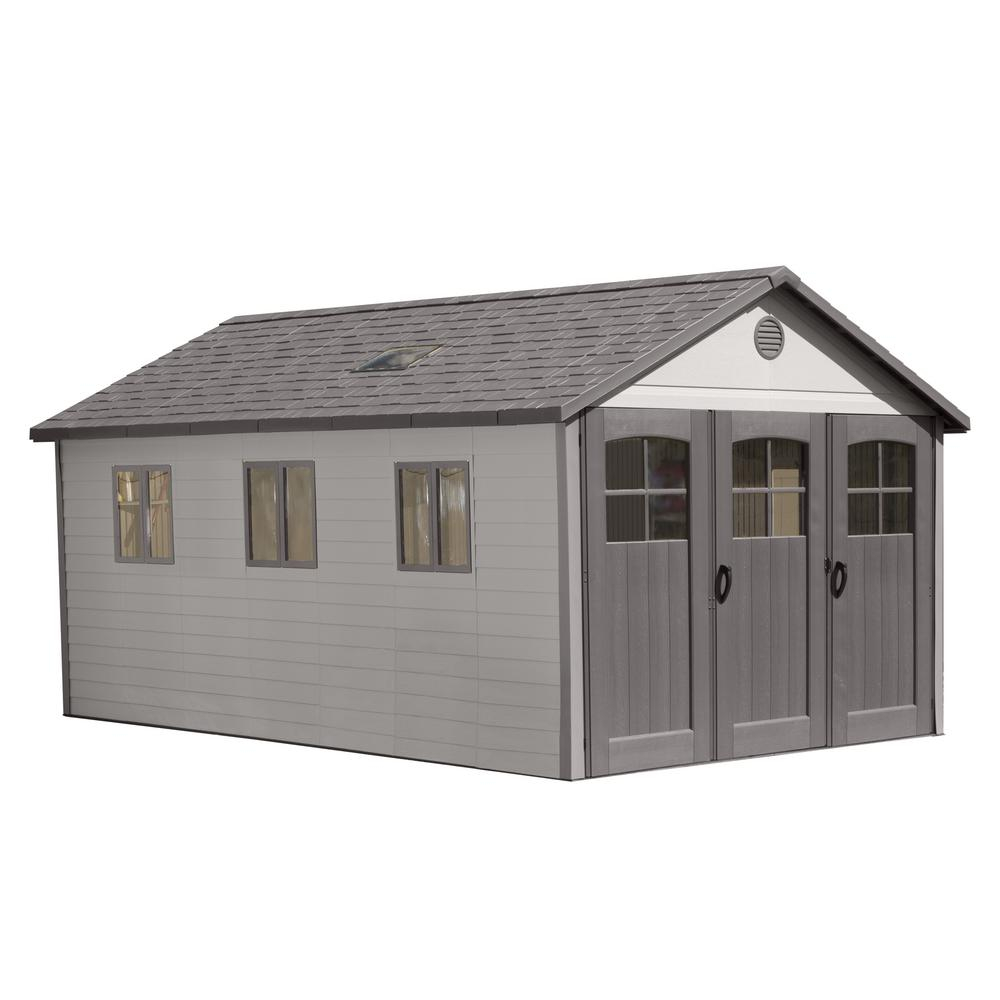 Lifetime 11 Ft X 21 Ft Wide Carriage Door Storage Shed 60237 The within sizing 1000 X 1000