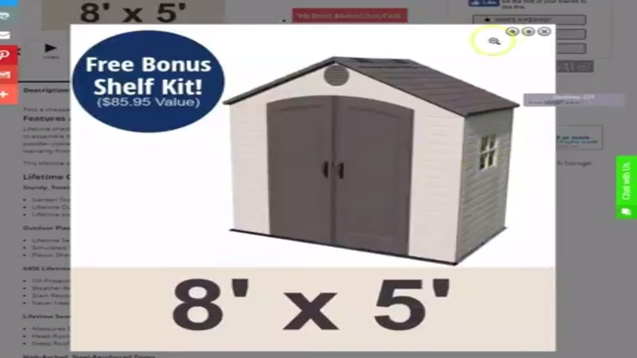 Lifetime 6418 8x5 Storage Shed Faq And Buying Tips Competitive throughout sizing 1280 X 720