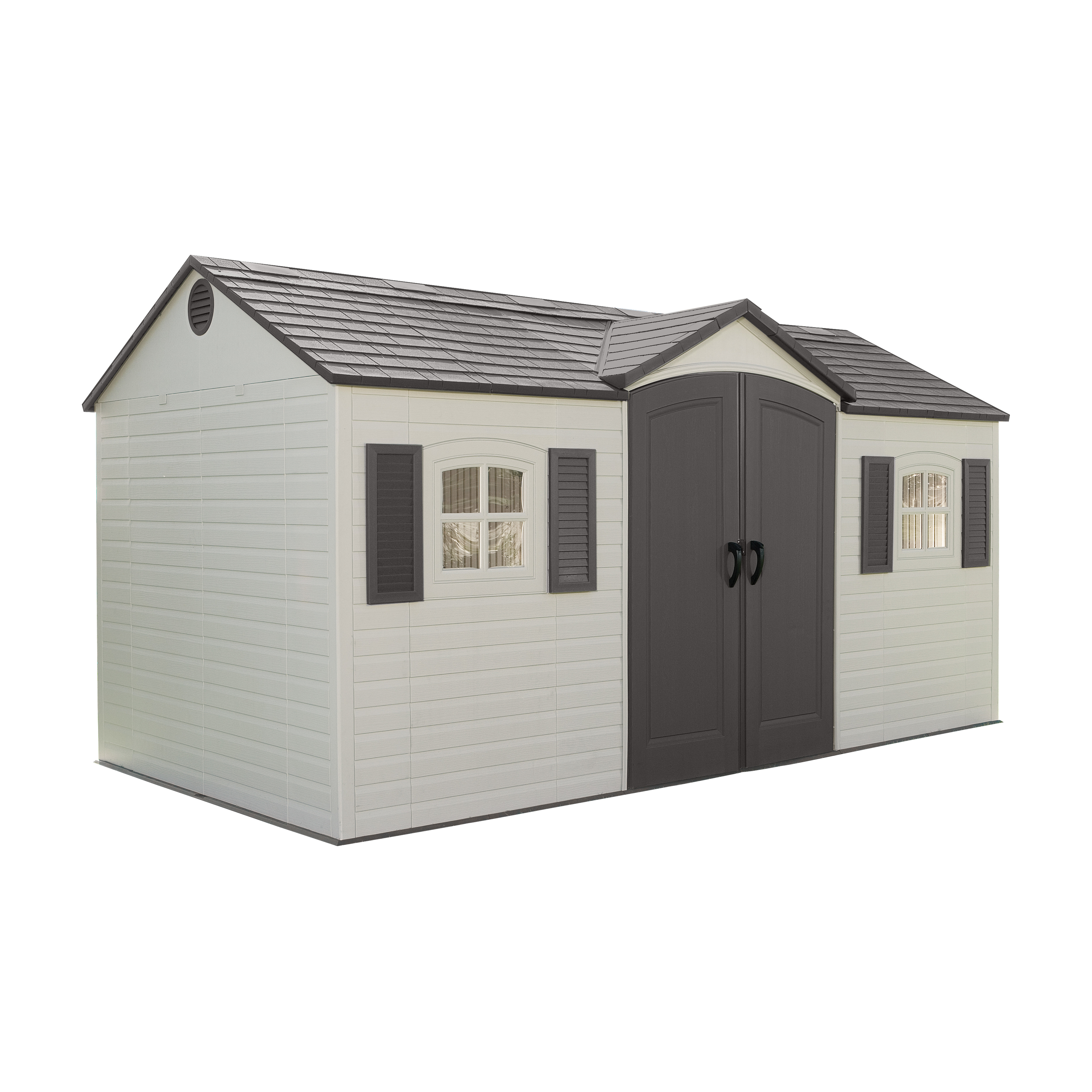 Lifetime Side Entry 14 Ft 8 In W X 7 Ft 9 In D Plastic Storage for dimensions 5000 X 5000