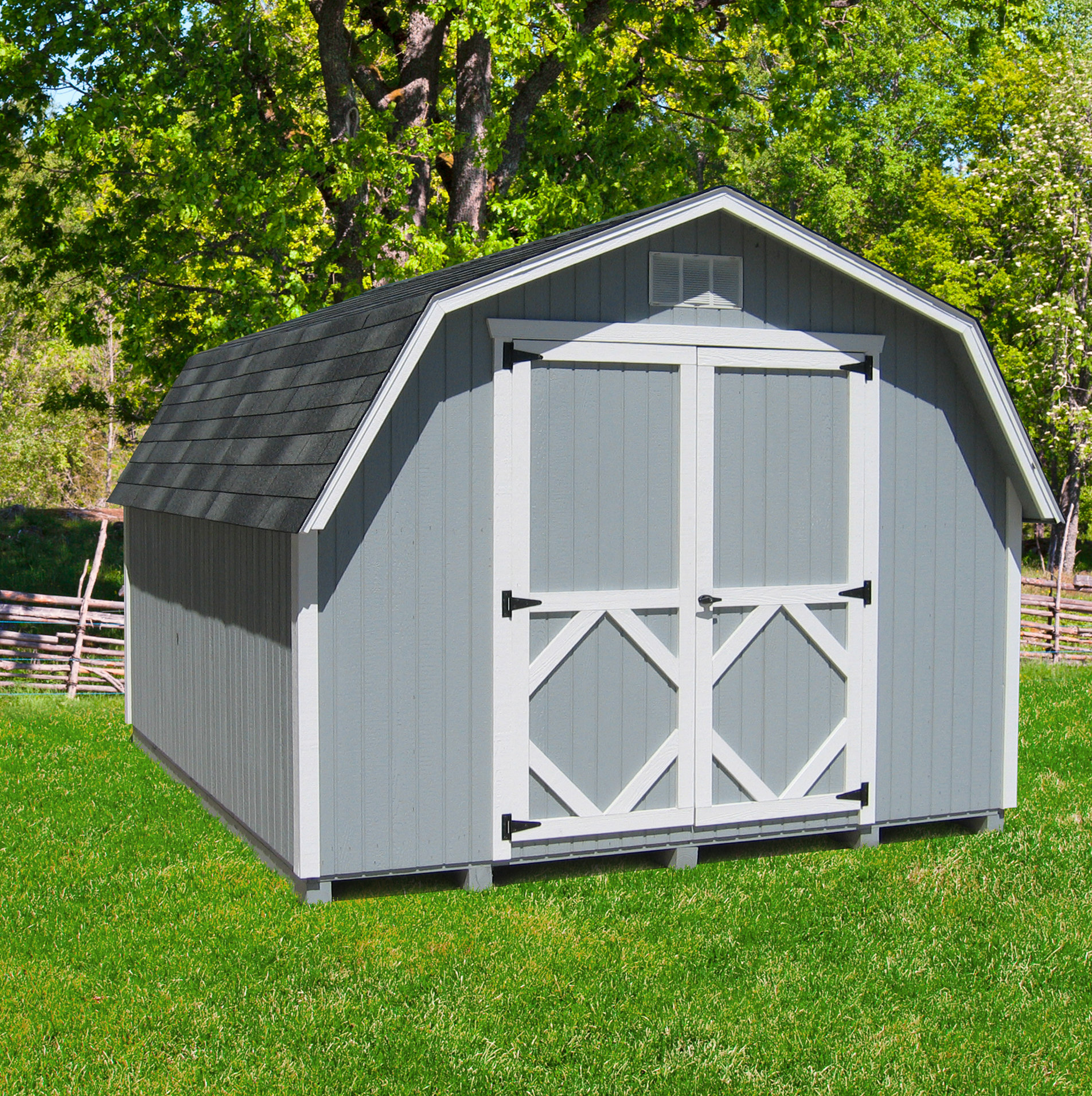 Little Cottage Company Classic Gambrel Solid Wood Storage Shed Wayfair inside proportions 1904 X 1911