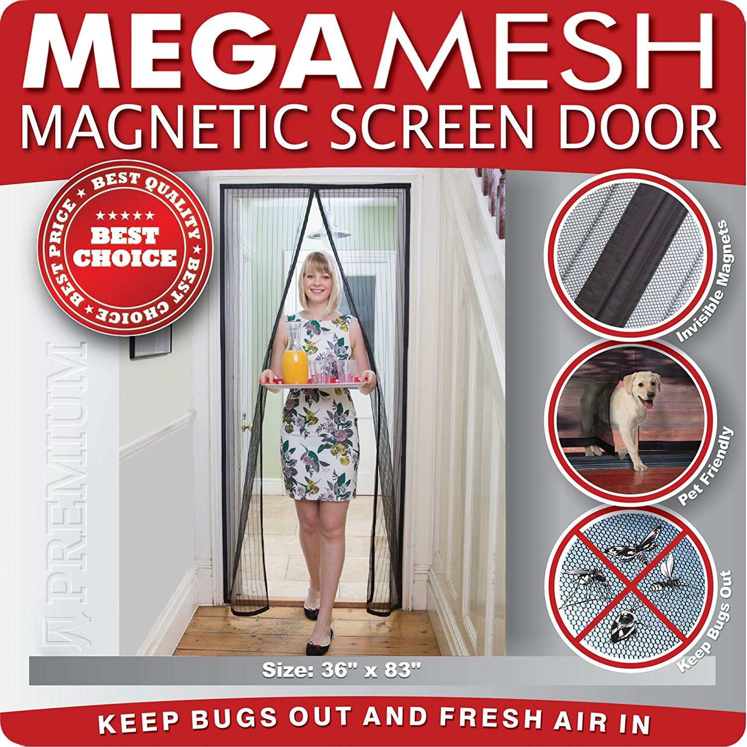Magnetic Screen Door Heavy Duty Reinforced Mesh Magnetic Screen Door pertaining to dimensions 1500 X 1500