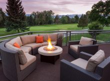 Malibu Outdoor Sectional Couch 5 Pieces Including Gas Fire Pit with regard to size 1600 X 1067