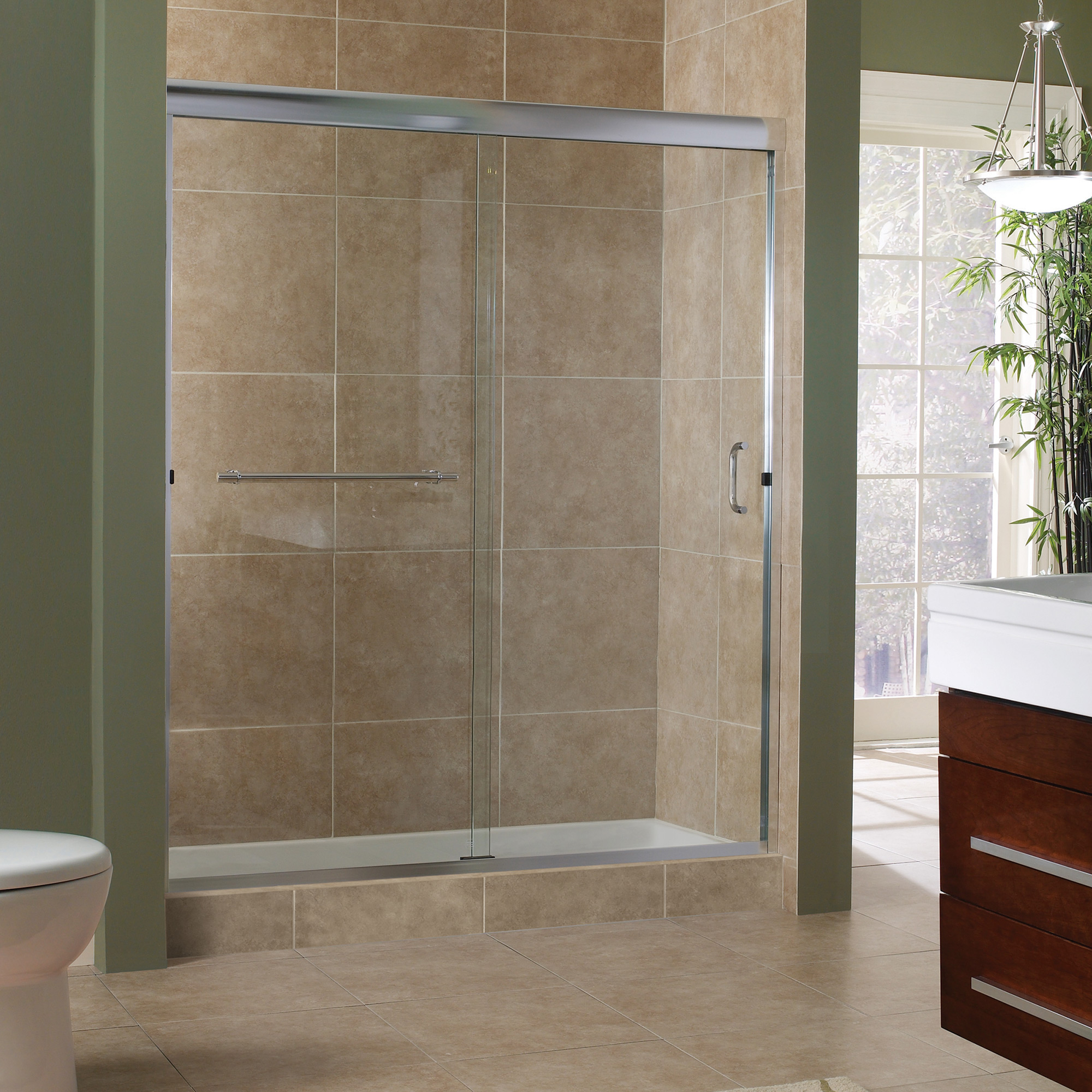 Marina Collection 38 Frameless Sliding Shower Doors Foremost Bath inside sizing 2000 X 2000