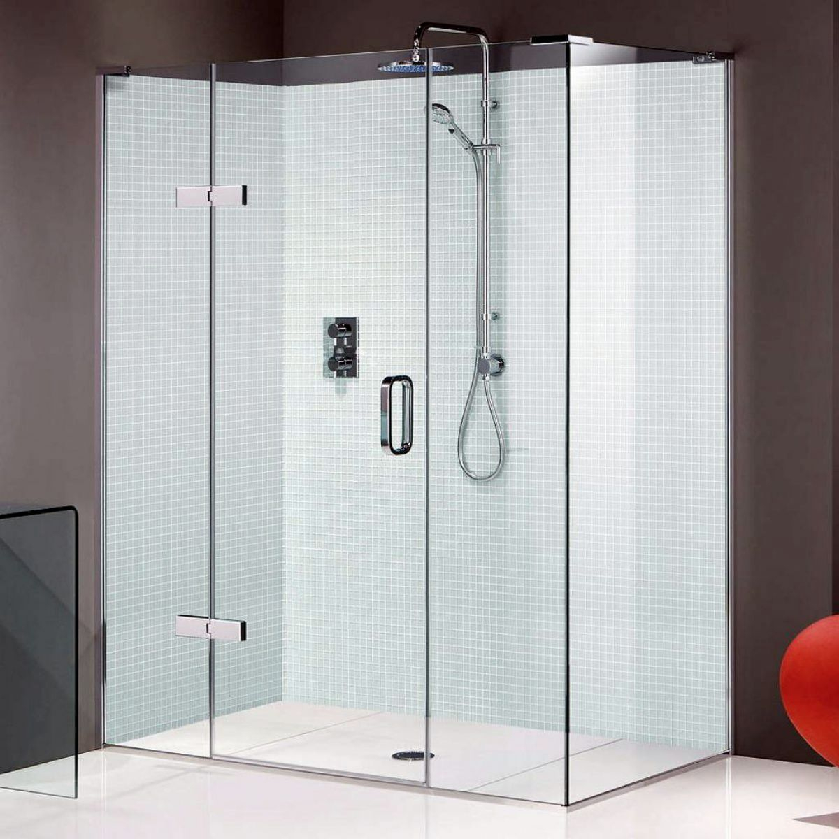 Matki Eauzone Plus Hinged Shower Door With Hinge And Inline Panel with regard to proportions 1200 X 1200