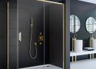 Merlyn 8 Series Colour Sliding Shower Door Gold within sizing 1000 X 1000