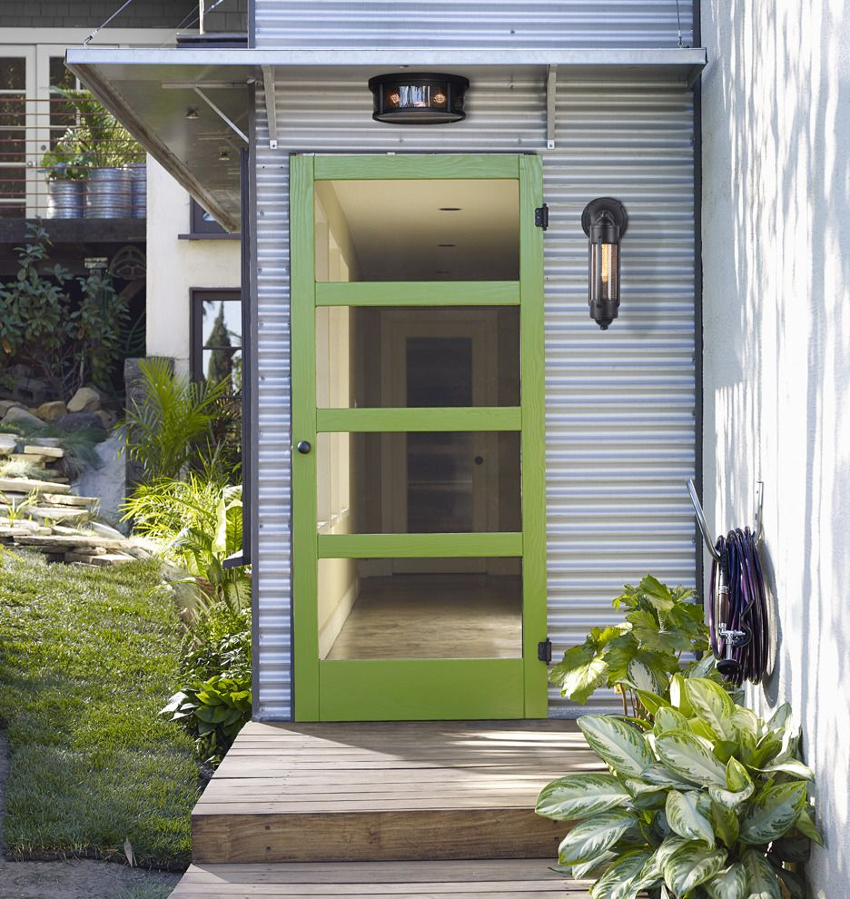 Mid Century 4 Lite Fir Screen Door Patio And Deck Inspiration pertaining to dimensions 936 X 990