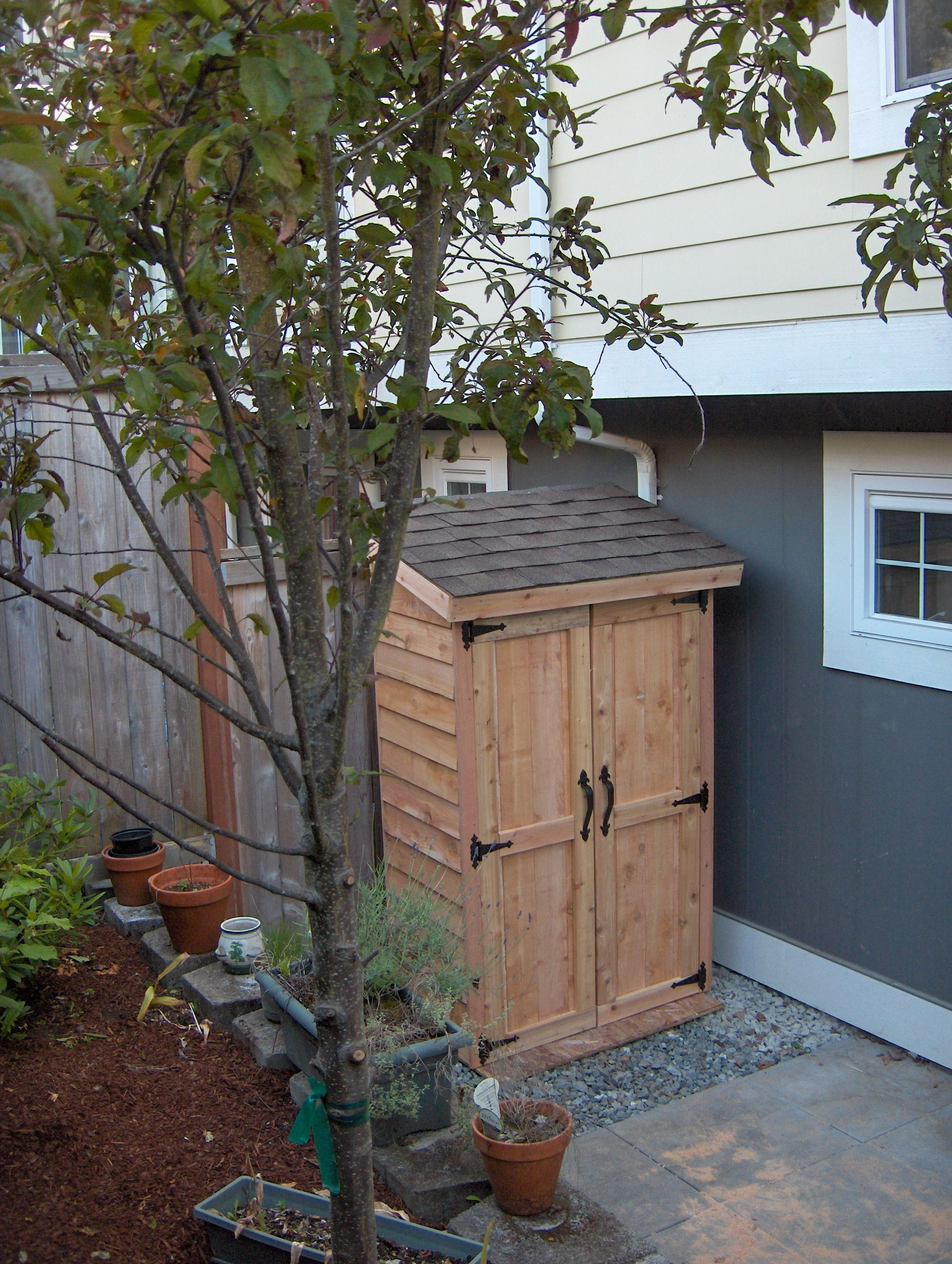 Mini Cedar Storage Shed Do It Yourself Home Projects From Ana with proportions 1952 X 2592