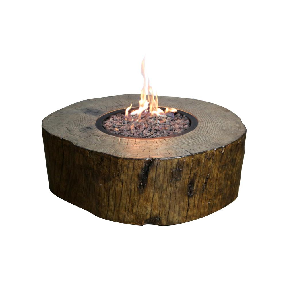 Modeno Blazing Timber 37 In Round Eco Stone Propane Fire Pit In intended for size 1000 X 1000
