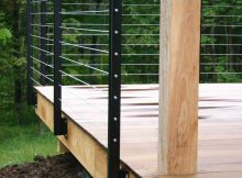 Modern Cabin Deck Railing Metal Railing Posts Wire Wood Decks with regard to measurements 1067 X 1600