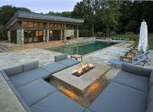 Modern Fire Pit Outdoor Lounge And Pool House Outdoor Spaces throughout measurements 1200 X 800