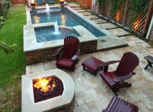 Narrow Pool With Hot Tub Firepit Great For Small Spaces Hot regarding measurements 1500 X 2250