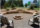 Natural Fire Pit Area With Limestone Walls And Crushed Trap in sizing 2336 X 1692