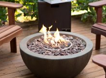 Natural Gas Fireplace Diy Fire Pit Bowl Patio Deck Stone W Cover within sizing 1000 X 1000