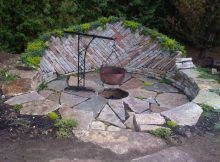 Natural Rock Fire Pit Fireplace Design Ideas with regard to proportions 1024 X 768