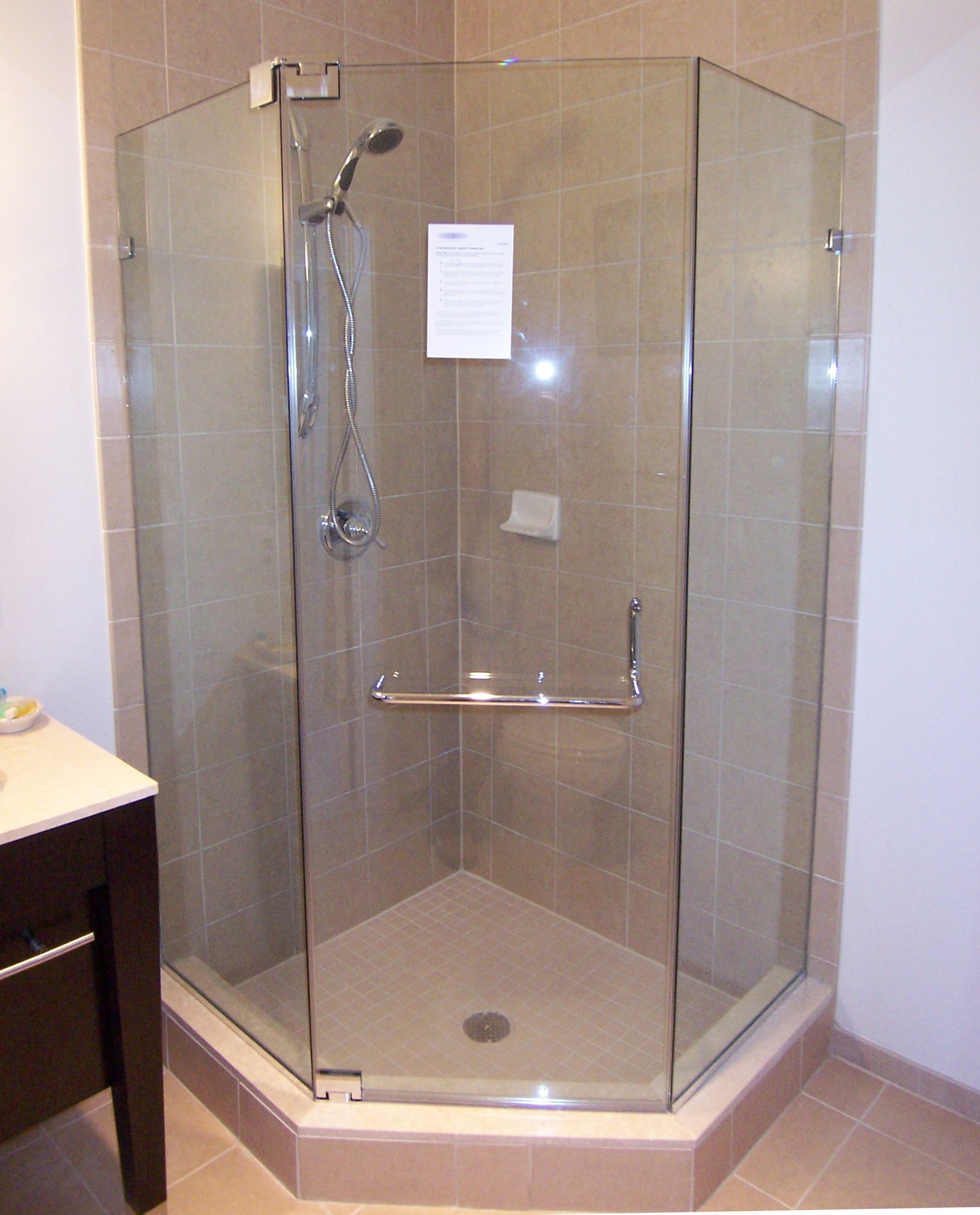 Neo Angle Shower Door King Shower Door Installations intended for dimensions 1794 X 2224