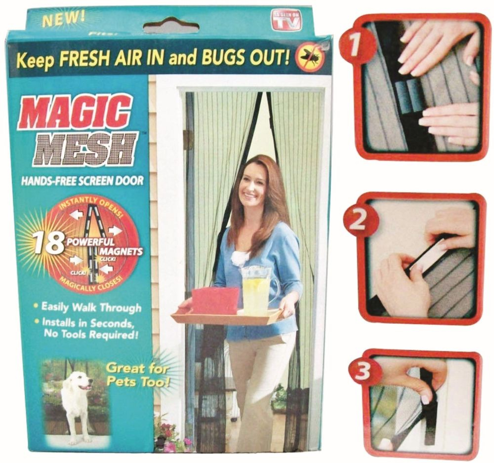 New Magic Mesh Hands Free Screen Door With Magnets As Seen On Tv inside proportions 1000 X 938