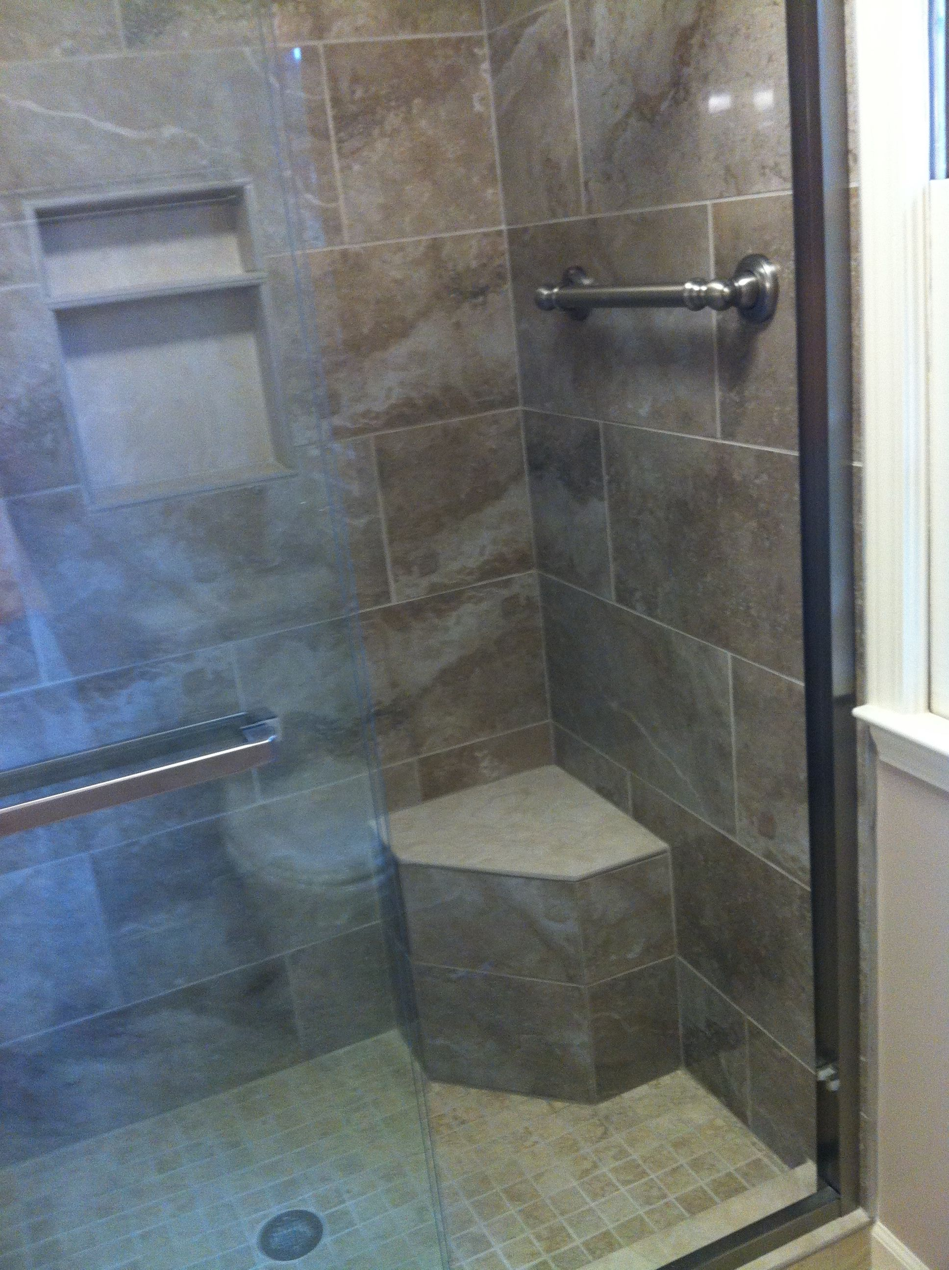 New Shower With Creekside Porcelain Tile From Floordecor And Moen within proportions 1936 X 2592