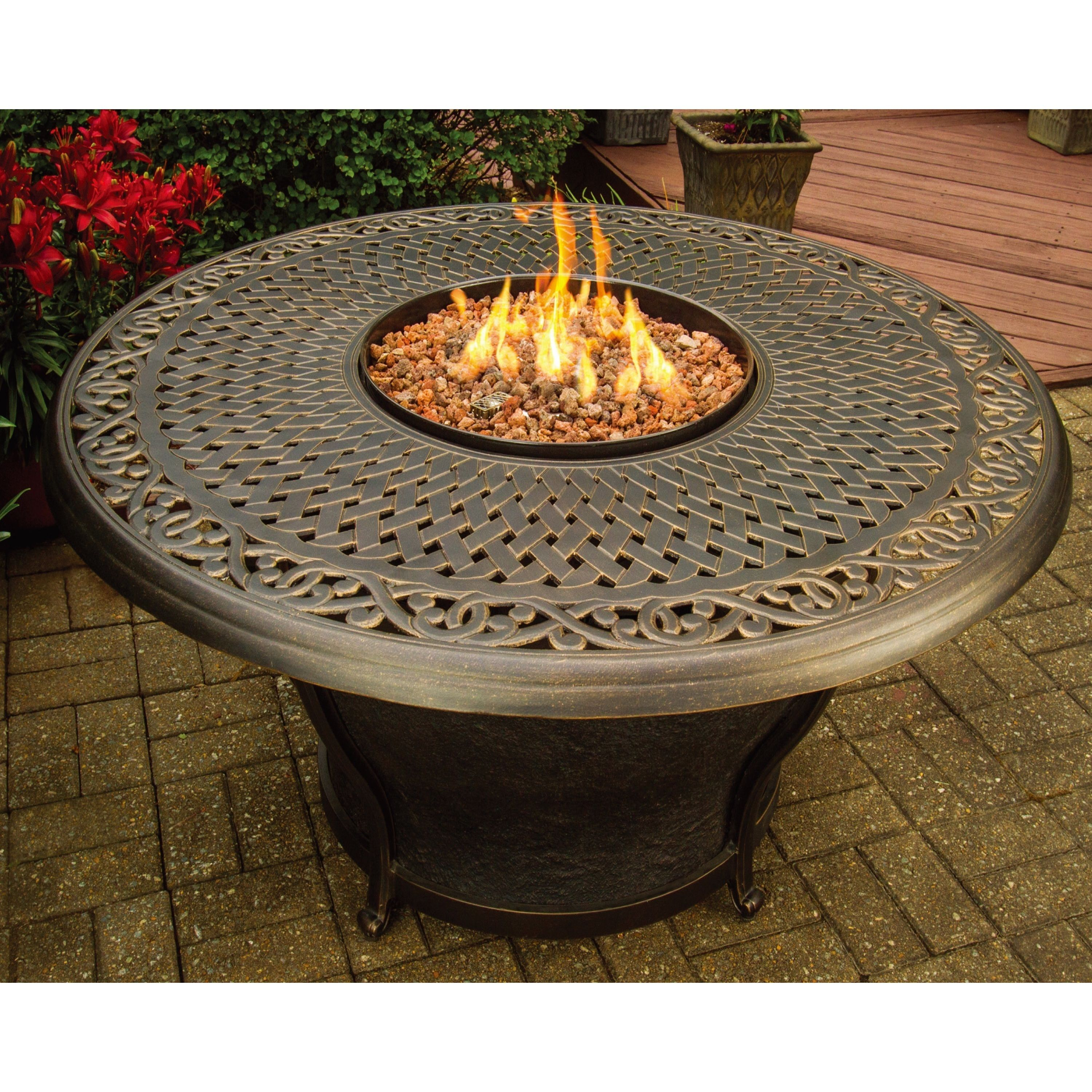 Oakland Living Corporation Carolton Premium 48 Inch Round Gas intended for dimensions 3000 X 3000