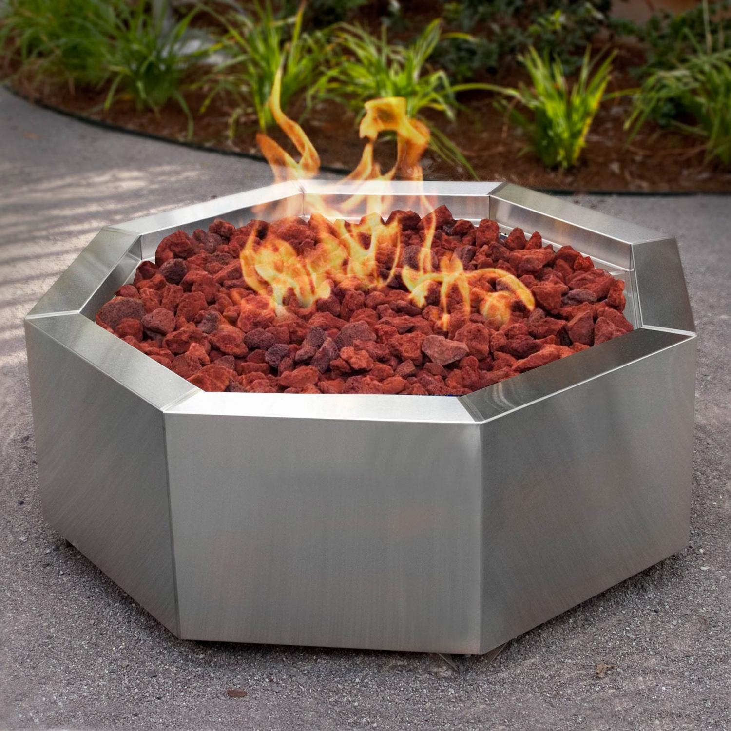 Octagon Stainless Steel Fire Pit Outdoor Waco Stainless Steel for proportions 1500 X 1500