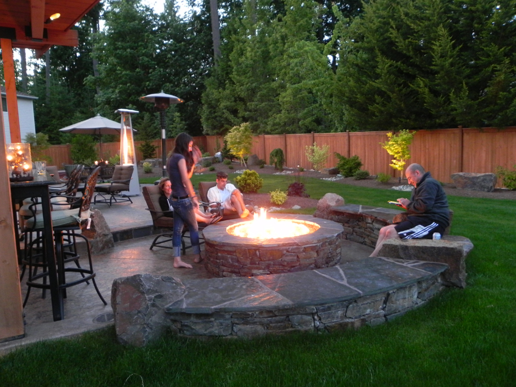 Outdoor Fire Pit Seating Ideas Fireplace Design Ideas pertaining to size 1024 X 768