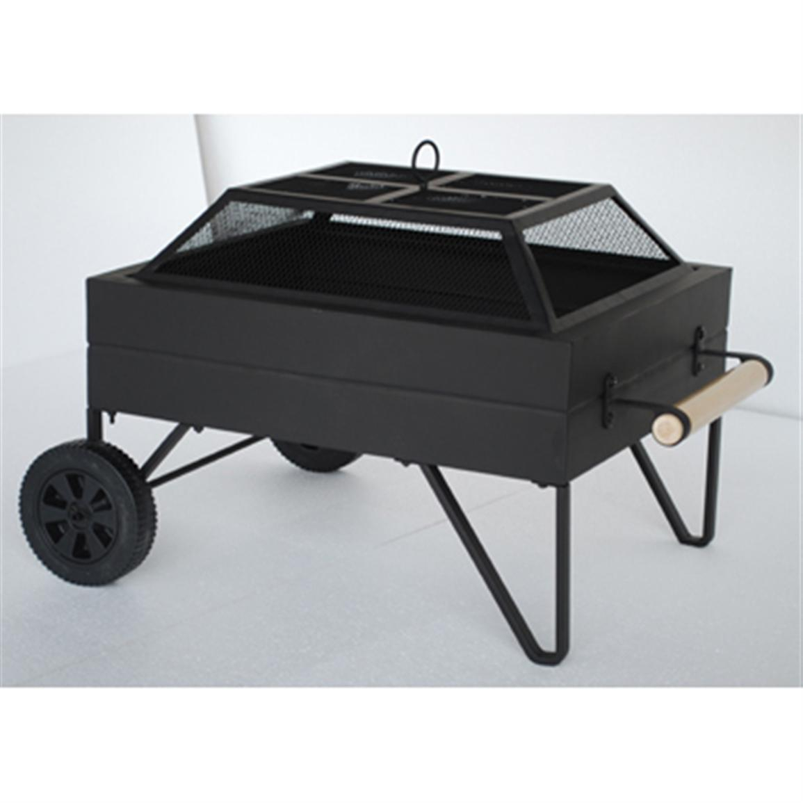 Outdoor Living Fire Pits Patio Heaters Steel Fire Pit On Wheels with size 1155 X 1155