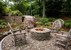 Outdoor Patio With River Rocks And Fire Pit Landscaping Around A pertaining to measurements 1024 X 768