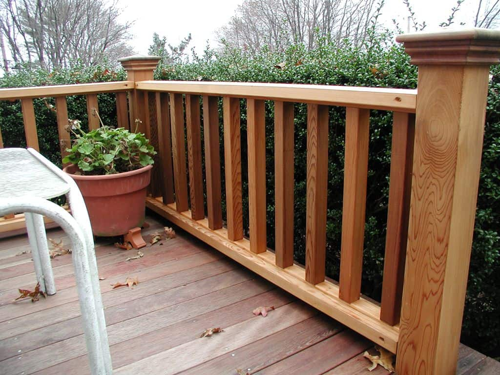 Outside Wooden Deck Railing Ways To Covering A Splintering Deck with regard to proportions 1024 X 768