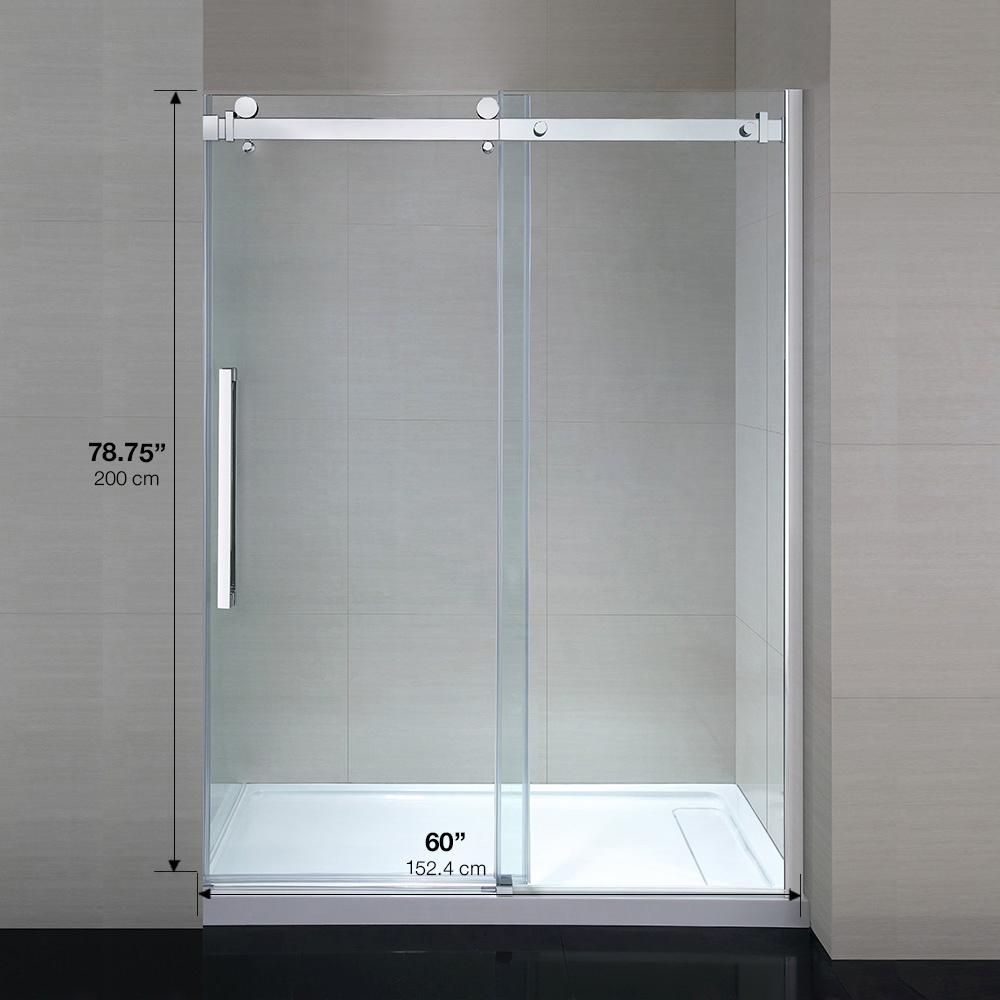 Ove Decors Sierra 60 In X 79 In Frameless Sliding Shower Door In with proportions 1000 X 1000