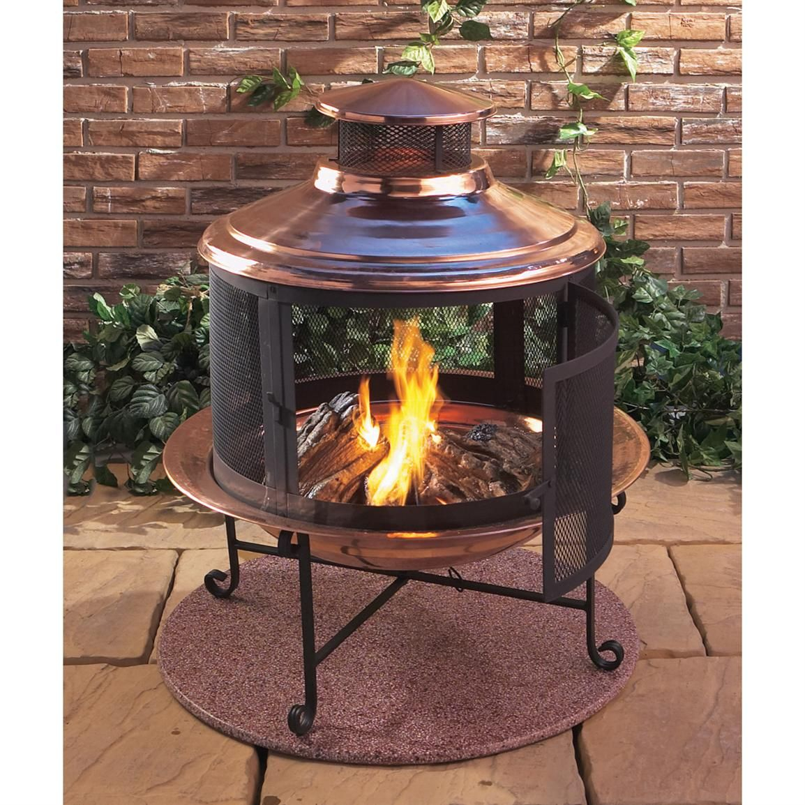 Painting Of Lit Your Outdoor Space Nuance With Chiminea Fire Pit For within size 1154 X 1154