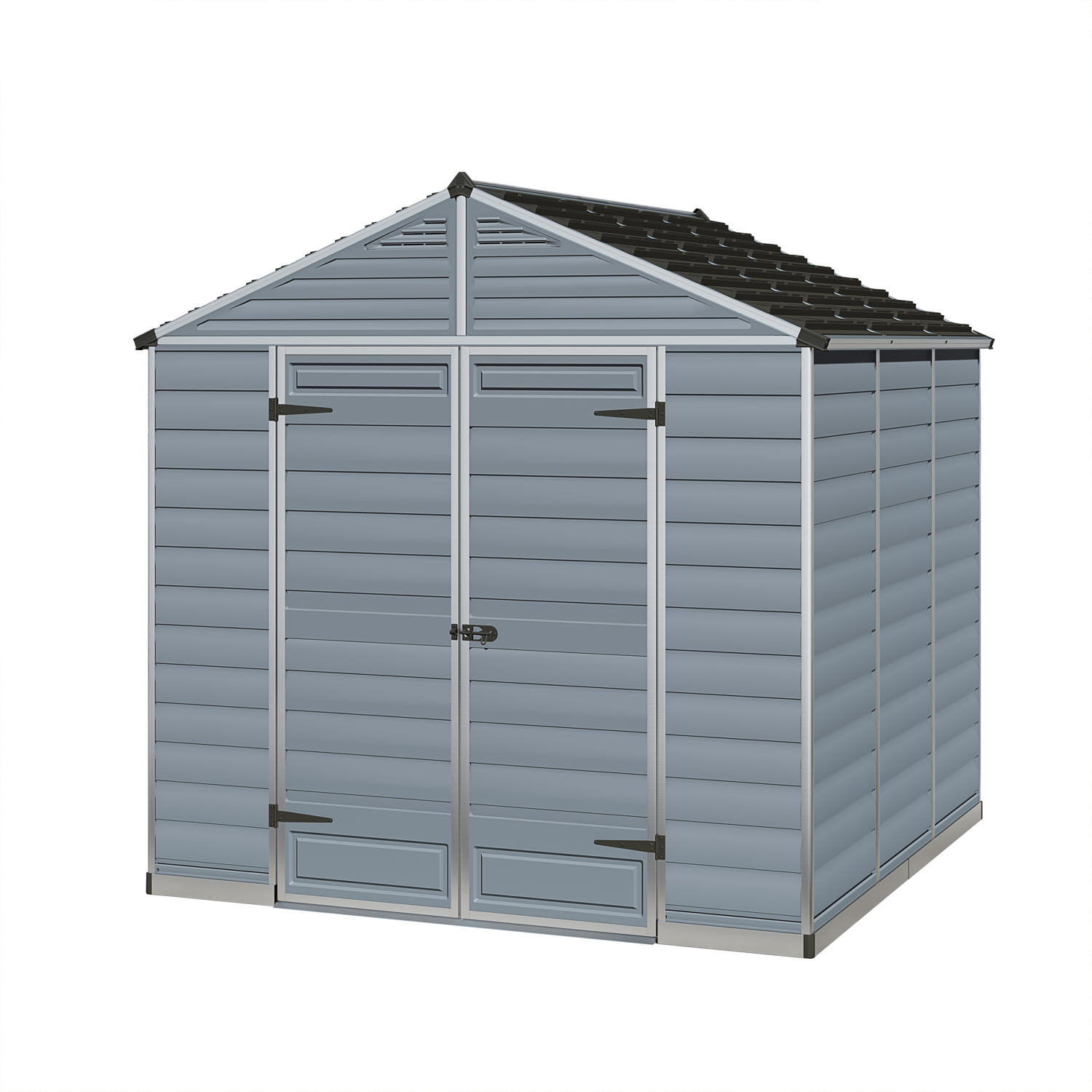 Palram 8x8 Plastic Skylight Grey Shed Greenhouse Stores intended for proportions 1500 X 1500