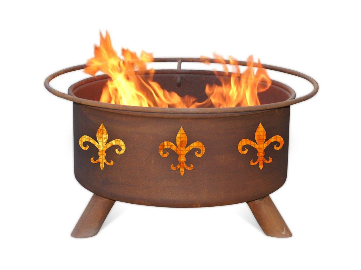 Patina Products Fleur De Lis Steel Wood Burning Fire Pit Wayfair with regard to proportions 1200 X 899