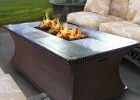 Patio Ideas Propane Fire Pit Coffee Table With Cream Cushion Patio within measurements 945 X 945
