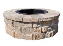 Pavestone 40 In W X 14 In H Rockwall Round Fire Pit Kit Palomino regarding dimensions 1000 X 1000