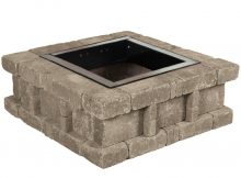 Pavestone Rumblestone 385 In X 14 In Square Concrete Fire Pit Kit for size 1000 X 1000