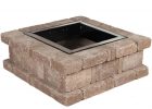 Pavestone Rumblestone 385 In X 14 In Square Concrete Fire Pit Kit intended for proportions 1000 X 1000